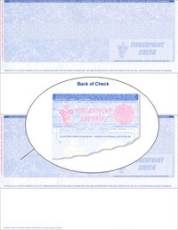 902T_R Blank 2 Per Page Laser Check Stock - Blue Fingerprint Security Laser Checks