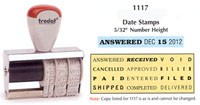 Title Headings & Dater Stamp - Non-Self-Inking
