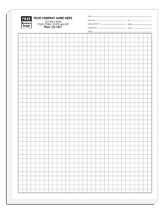 DF205 Calculating Graph Paper - 1/4" Ruled - Padded