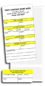 DF315 Automotive Service Label - Yellow/White