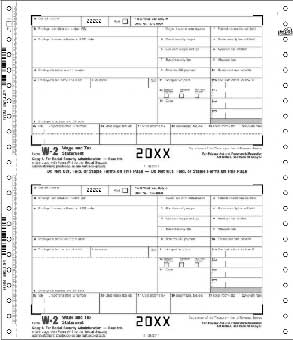 TF7600  W-2  Continuous Twin Sets Employer Tax Form