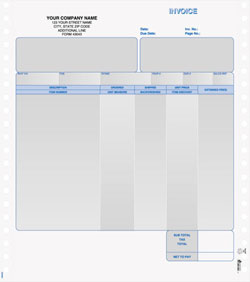 43043PT Continuous Product Invoice