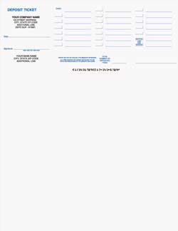 810891 Laser Deposit Ticket
