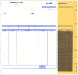 DEL90845 Continuous Product Invoice with Packing List on Part 4