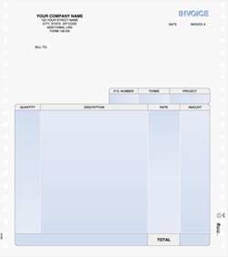 INV136EN Continuous Service Invoice