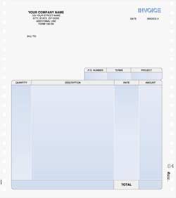 INV136EN Continuous Service Invoice