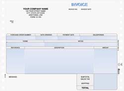 INV151EN Continuous Service Invoice