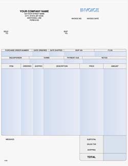 LINV9125 Laser Inventory Invoice