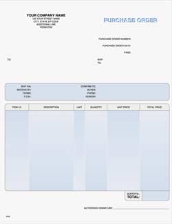 LPO9700 Laser Purchase Order