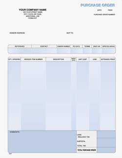 LPO9707 Laser Purchase Order