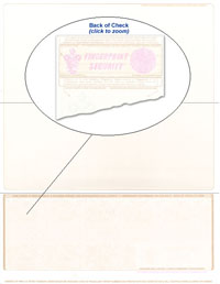 901B_464 Blank Laser Bottom Check Stock - Brown Fingerprint Security Laser Checks