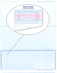901B_R Blank Laser Bottom Check Stock - Blue Fingerprint Security Laser Checks