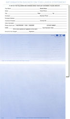 LS5739 Blank Laser Statement Form with Master Card - Visa - Discover Card Payment Options