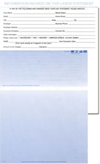 LS5742 Blank Laser Statement Form with Master Card - Visa - Discover Card - American Express Payment Options