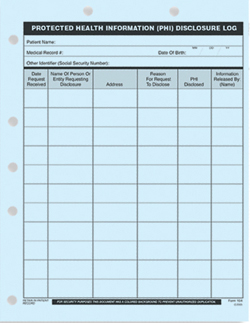 WHIP104 PHI Disclosure Log