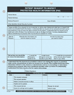 WHIP107 Patient Request To Inspect/Review PHI