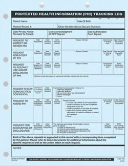 WHIP110 PHI Tracking Log