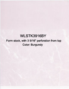 Blank Laser Form Stock - Burgundy - WLSTK3916BY