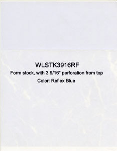 Blank Laser Form Stock - Reflex Blue - WLSTK3916RF