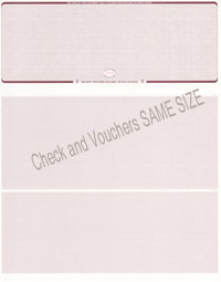 WLSTK7LNBY Blank Laser Top Check Stock - Burgundy Linen - Check and Vouchers SAME SIZE