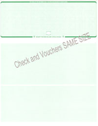 WLSTK7LNHG Blank Laser Top Check Stock - Green Linen - Check and Vouchers SAME SIZE