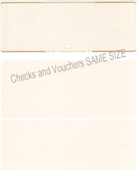 WLSTK7LNTN Blank Laser Top Check Stock - Tan Linen - Check and Vouchers SAME SIZE