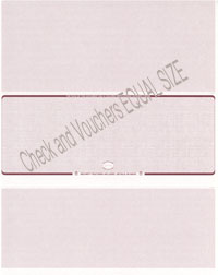 WLSTK8LNBY Blank Laser Center Check Stock - Burgundy Linen - Check and Vouchers SAME SIZE