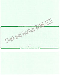 WLSTK8LNHG Blank Laser Middle Check Stock - Green Linen - Check and Vouchers SAME SIZE