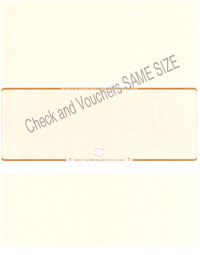 WLSTK8LNTN Blank Laser Middle Check Stock - Tan Linen - Check and Vouchers SAME SIZE