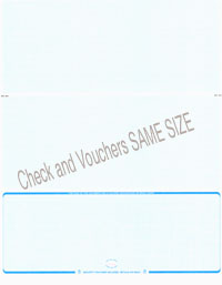 WLSTK9LNBL Blank Laser Bottom Check Stock - Blue Linen - Check and Vouchers SAME SIZE