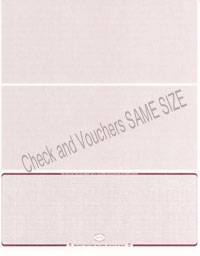 WLSTK9LNBY Blank Laser Bottom Check Stock - Burgundy Linen - Check and Vouchers SAME SIZE