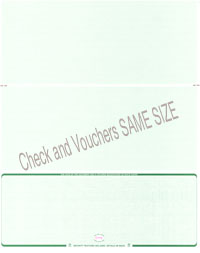 WLSTK9LNHG Blank Laser Bottom Check Stock - Green Linen - Check and Vouchers SAME SIZE