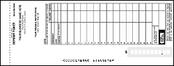 DEL100058 Carbonless Deposit Ticket Book with recording area on back