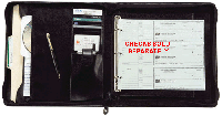 DEL1438 Deskbook Portfolio - 3 Ring End-Stub Checks