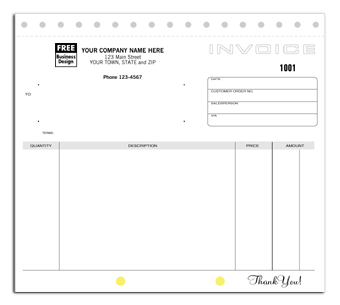 DF107 Invoice - Detached Carbonless