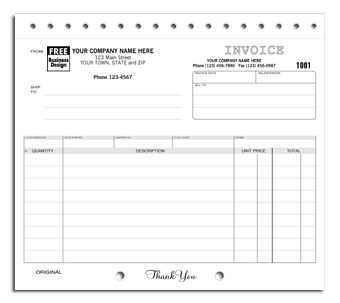 DF109 Small Invoice with Mailing Label - Detached with Carbons