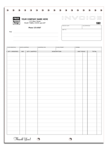 DF122 Large Shipping Invoice - Detached Carbonless