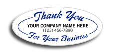 DF12751 Thank You Label, Oval