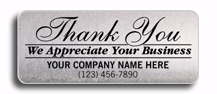 DF12752 Chrome Thank You - Silver Chrome Thank You - Label