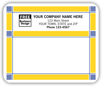 DF12755 Blue and Gold Laser/Inkjet Mailing Label