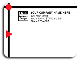 DF12778 Red/Black Modern Design Mailing Label - Padded