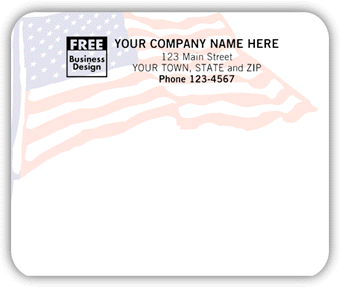 DF12779 American Flag Laser Mailing Label
