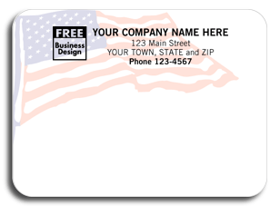 DF12781 American Flag Mailing Label - Padded