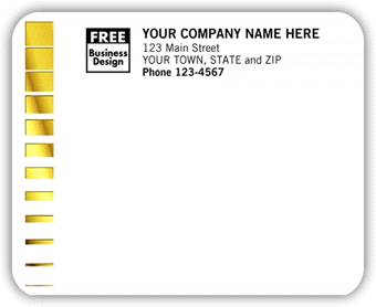 DF12791 Gold Foil Squares Laser/Inkjet Mailing Label