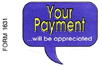 DF1631 "Your Payment Will Be Appreciated" Collection Sticker Label