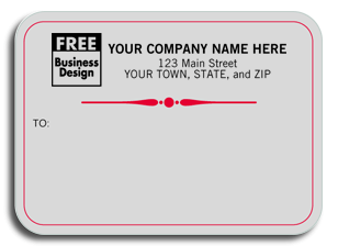 DF1684 Gray Conservative Mailing Label - Padded