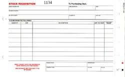 DF1700 Stock Requisition - Detached with Carbons