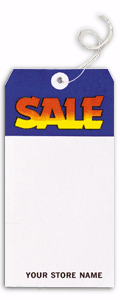 DF199 Pre-strung Price Tags - Large Pre-Strung "Sale" Price Tag