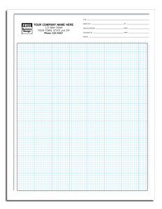 DF207 Calculating Graph Paper - 1/8" Ruled Pro Sketch - Padded