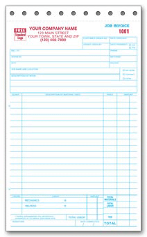 DF211 Job Invoice / Work Order Form - Carbonless